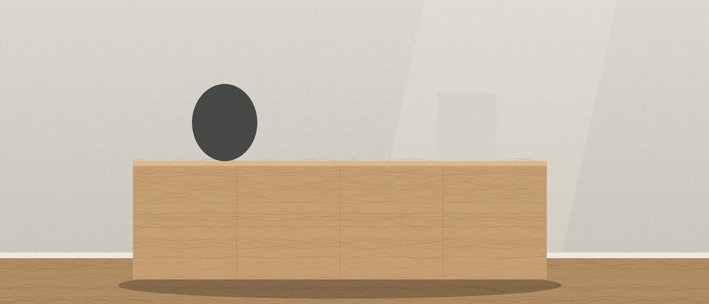 Wohnraum mit Sideboard aus Eiche (Platzhalter)